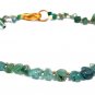Emerald Tumble  5-8mm Smooth beads adjustable stacking bracelet