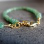 Emerald Rondelle 4mm Faceted beads adjustable stacking bracelet