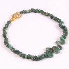 Emerald Tumble  3-6mm Smooth beads adjustable stacking bracelet