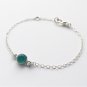 Green Agate Round 6mm Smooth beads adjustable stacking bracelet