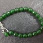 Green Jade Round 6mm Faceted beads adjustable stacking bracelet