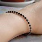 Hematite Round 3.5mm Faceted beads adjustable stacking bracelet