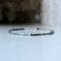 Indicolite Round 2mm Faceted beads adjustable stacking bracelet