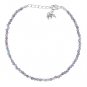 Iolite Round 2-2.5mm Faceted beads adjustable stacking bracelet