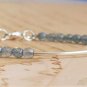 Labradorite Drum 4mm Faceted beads adjustable stacking bracelet