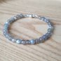 Labradorite Round 6mm Smooth beads adjustable stacking bracelet