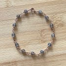 Labradorite Round 4mm Smooth beads adjustable stacking bracelet