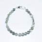 Labradorite Coin 6mm Faceted beads adjustable stacking bracelet