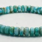 Larimar Rondelle 6mm Faceted beads adjustable stacking bracelet