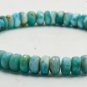 Larimar Rondelle 6mm Faceted beads adjustable stacking bracelet