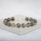Moss Quartz Round 8mm Smooth beads adjustable stacking bracelet