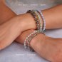 Moss Quartz Round 8mm Smooth beads adjustable stacking bracelet