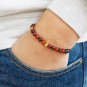 Multi Agate Round 6mm Smooth beads adjustable stacking bracelet