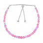 Pink Opal Round 2-3mm Smooth beads adjustable stacking bracelet