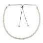 Prehnite Round 2.5mm Faceted beads adjustable stacking bracelet