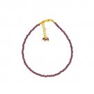 Red Garnet Round 2mm Faceted beads adjustable stacking bracelet