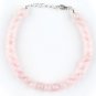 Rose Quartz Round 6mm Smooth beads adjustable stacking bracelet