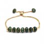 Vesonite Rondelle 6mm Smooth beads adjustable stacking bracelet