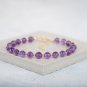 Amethyst Round 4.5-5mm Smooth beads adjustable stacking bracelet