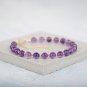 Amethyst Round 4.5-5mm Smooth beads adjustable stacking bracelet
