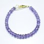 Amethyst Rondelle 6mm Faceted beads adjustable stacking bracelet