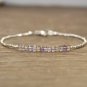 Ametrine Rondelle 2mm Faceted beads adjustable stacking bracelet