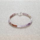 Auralite Rondelle 3mm Faceted beads adjustable stacking bracelet