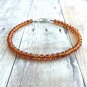 Baltic Amber Round 4mm Smooth beads adjustable stacking bracelet
