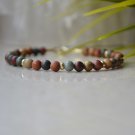 Brown Jasper Round 6mm Smooth beads adjustable stacking bracelet