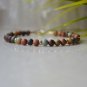 Brown Jasper Round 6mm Smooth beads adjustable stacking bracelet
