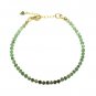 Emerald Round 3-3.5mm Faceted beads adjustable stacking bracelet