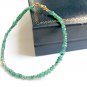 Emerald Rondelle 2-3mm Smooth beads adjustable stacking bracelet