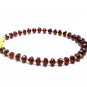 Garnet Rondelle 4-5mm Faceted beads adjustable stacking bracelet
