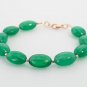 Green Onyx Oval 8x5mm Faceted beads adjustable stacking bracelet