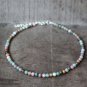 Indian Agate Round 3mm Smooth beads adjustable stacking bracelet