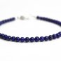 Lapis Lazuli Round 3mm Smooth beads adjustable stacking bracelet