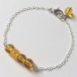 Lemon Quartz Round 8mm Smooth beads adjustable stacking bracelet