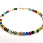 Multi Quartz Round 4mm Smooth beads adjustable stacking bracelet