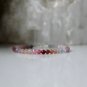 Multi Spinel Round 4mm Smooth beads adjustable stacking bracelet