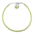 Peridot Round 2-2.5mm Faceted beads adjustable stacking bracelet