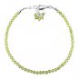 Peridot Round 2-2.5mm Faceted beads adjustable stacking bracelet