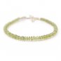Peridot Button 3-4.5mm Smooth beads adjustable stacking bracelet