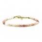 Pink Opal Round 3.5mm Faceted beads adjustable stacking bracelet