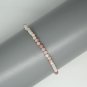 Pink Opal Round 3.5mm Faceted beads adjustable stacking bracelet