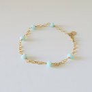 Amazonite Rondelle 4mm Faceted beads adjustable stacking bracelet