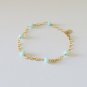 Amazonite Rondelle 4mm Faceted beads adjustable stacking bracelet