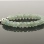 Aquamarine Rondelle 8mm Smooth beads adjustable stacking bracelet