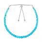 Blue Opal Round 2-3.5mm Smooth beads adjustable stacking bracelet