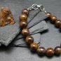 Boulder Opal Round 12mm Smooth beads adjustable stacking bracelet