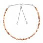 Camel Jasper Round 3mm Faceted beads adjustable stacking bracelet
